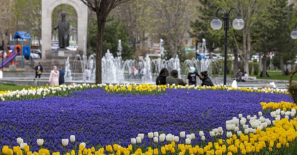 Kayseri çiçek bahçesine döndü