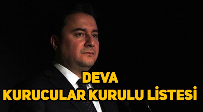 Ali Babacan'ın partisinin kurucular kurulu belli oldu! İşte DEVA kurucular kurulu listesi