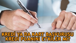 Kredi ve kredi kartı başvurusu kredi puanını etkiler mi, kredi notu düşer mi?