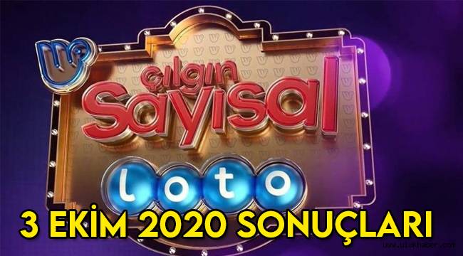 3 Ekim 2020 Cumartesi Çılgın Sayısal Loto çekiliş sonuçları: hangi sayılar, rakamlar çıktı?