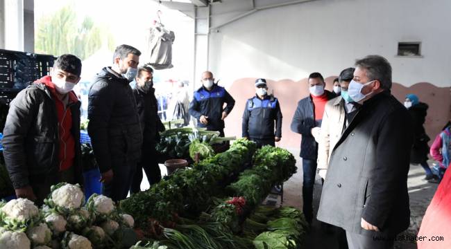 Melikgazi'de pazar denetimleri sürüyor