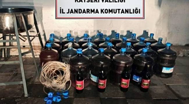Kayseri'de 700 litre kaçak içki ele geçirildi