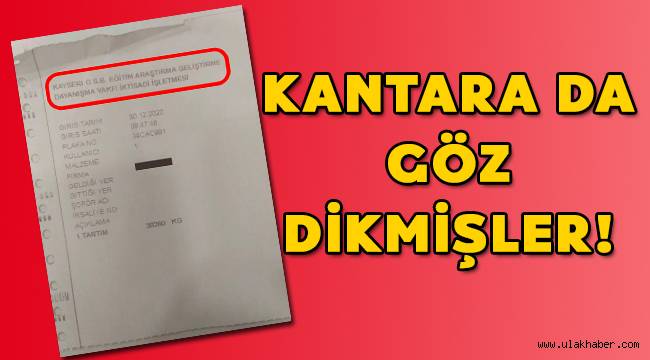 Kayseri OSB'nin kantar gelirleri de vakfa devredilmiş!