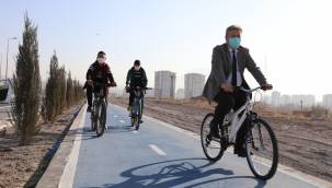 Melikgazi'de 10 kilometre bisiklet yolu yapıldı