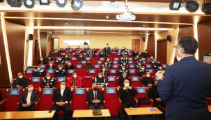 Talas Belediyesi personeli, kar yağmadan eğitimini aldı