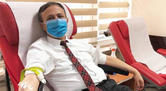 ERÜ Rektörü Mustafa Çalış, vatandaşları kan bağışına davet etti