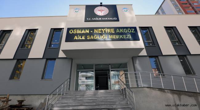 Talas Osman-Neyire Aile Sağlığı Merkezi açılış için gün sayıyor
