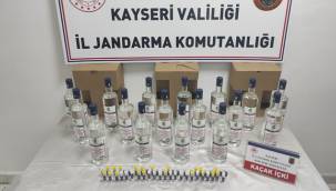 Kayseri'de kaçak alkol üretiminde kullanılan malzemeler ele geçirildi