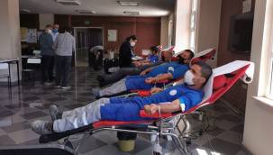 KASKİ personeli ERÜ Kan Merkezi'ne 198 ünite kan bağışladı