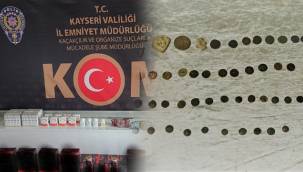 Kayseri'de tarihi eser ve kaçak ilaç operasyonu