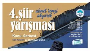 Kayseri Büyükşehir Belediyesi'nden şiir yarışması