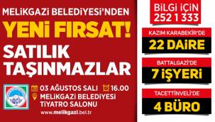 Melikgazi Belediyesi'nden, yeni yatırım fırsatları