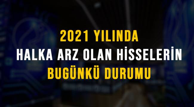 2021 yılında halka arz olan şirketlerin bugünkü durumu