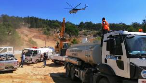 Başkan Palancıoğlu yangın söndürme çalışmalarına katılan ekibe teşekkür etti