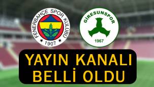 Giresunspor – Fenerbahçe maçı hangi kanalda?