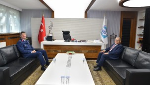 Başkan Büyükkılıç, Garnizon Komutanlığı'na atanan Tuğg. Öncel'i ağırladı