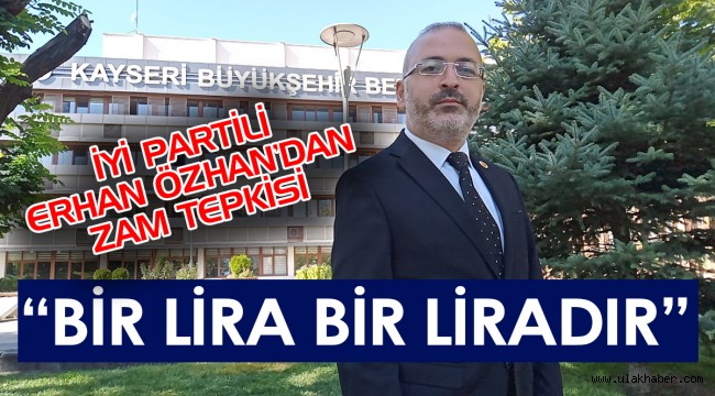 İyi Partili Meclis Üyesi Erhan Özhan, otopark zammına tepki gösterdi