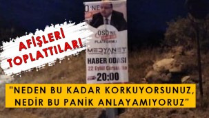 Kayseri OSB yönetiminin afişe dahi tahammülü yok!