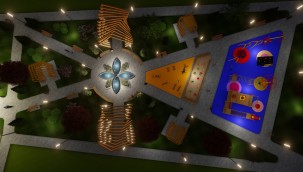 Kocasinan Belediyesi'nden gözleri kamaştıran park