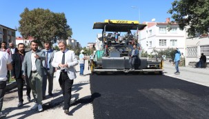 Yenilenen Keykubat Mahallesi'nde asfalt çalışması sürüyor