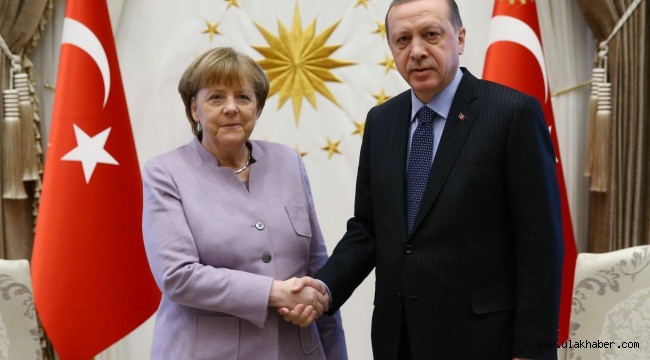 Cumhurbaşkanı Erdoğan, Merkel ile görüştü