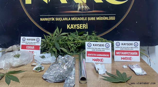 Kayseri'de uyuşturucu operasyonu: 2 gözaltı