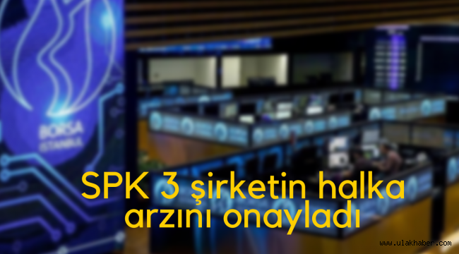 SPK'dan 3 şirketin halka arzına onay