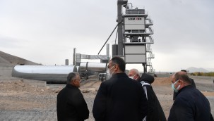 Büyükşehir'in yeni asfalt plenti, saatte 240 ton asfalt üretecek