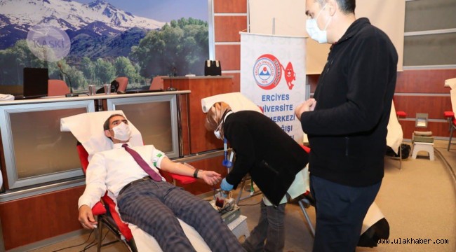 KASKİ personelinden kan bağışı kampanyasına destek