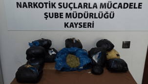 Kayseri'de 10 kilogram esrar ele geçirildi