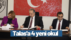 Talas'a 4 yeni okul yapılması için protokol imzalandı