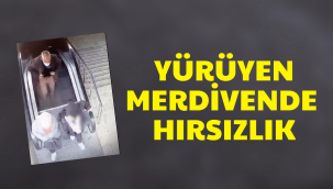 Yürüyen merdivende cep telefonu hırsızlığı