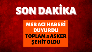 Acı haberi MSB duyurdu! Toplam 4 asker şehit oldu