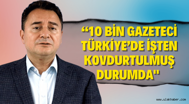 Ali Babacan, gazetecilerin üzerinde baskı olduğunu söyledi