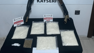 Kayseri'de piyasa değeri 600 bin TL'yi bulan uyuşturucu ele geçirildi