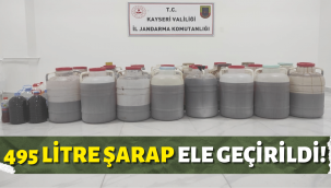 Kayseri'nin Develi ilçesinde 495 litre şarap ele geçirildi!