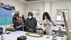 Kocasinanlı kadınlar hem meslek öğreniyor hem de aile bütçesine katkı sağlıyor