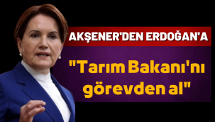 Akşener'den Cumhurbaşkanı Erdoğan'a 'Tarım Bakanı'nı görevden al' çağrısı
