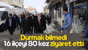 Başkan Büyükkılıç, 2021'de 16 ilçeyi 80 kez ziyaret etti