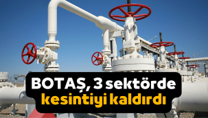 BOTAŞ, 3 sektörde doğalgaz kesintisini kaldırdı