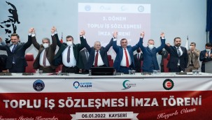 Büyükşehir'de bayram havasında toplu iş sözleşmesi töreni