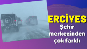 Erciyes'te kar ve sis etkili