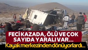 Hacılar'da feci kaza: 1 ölü, 21 yaralı