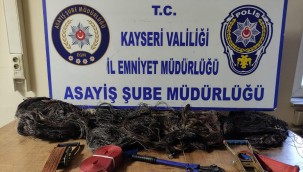 Kablo hırsızı çete çökertildi