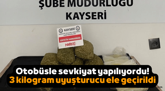 Kayseri'de 3 kliogram bonzai ele geçirildi