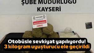 Kayseri'de 3 kliogram bonzai ele geçirildi