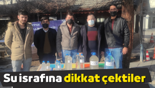 Kayseri'de stant açarak su israfına dikkat çektiler