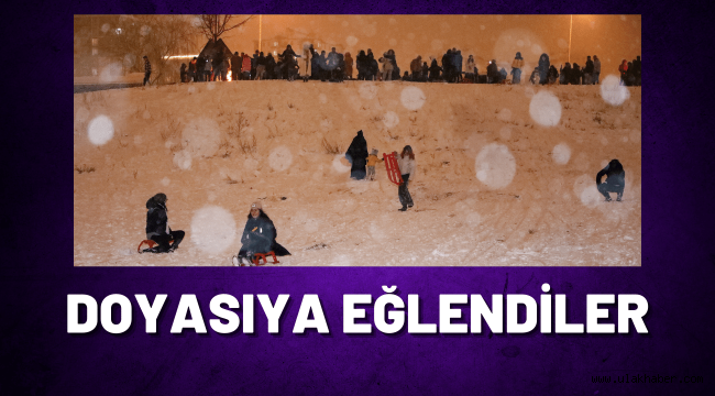 Talaslılar 'kendi kayak merkezlerine' akın etti