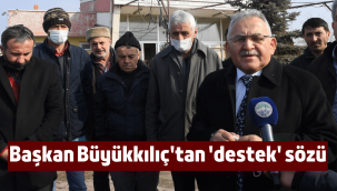 Başkan Büyükkılıç, yangından zarar gören garaja destek sözü verdi