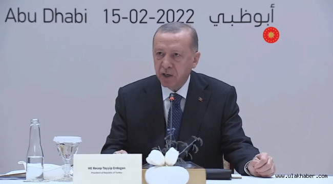 Cumhurbaşkanı Erdoğan: Türkiye-BAE ilişkisinde yeni bir dönemi başlattık
